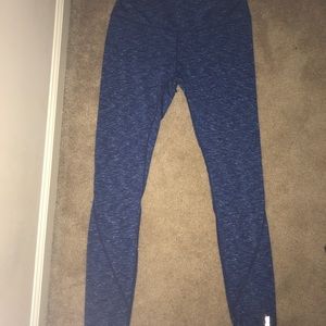 Reebok blue workout leggings with mesh